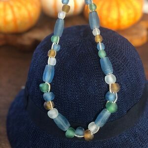 Sea Glass Jewelry Necklaece Handmade one of a kind